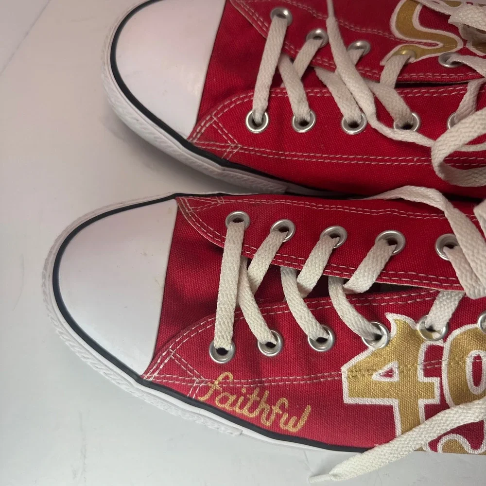 Converse Chuck Taylor All Star Low Top San Francisco 49ers Custom Red Mens Shoes - Picture 11 of 16
